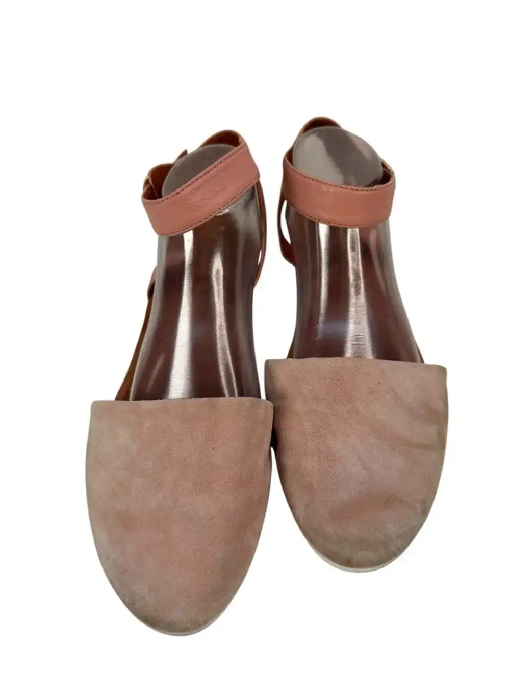 FitFlop Cova Closed Toe Suede Comfort Sandals Blush Pink Ankle Strap Womens 10